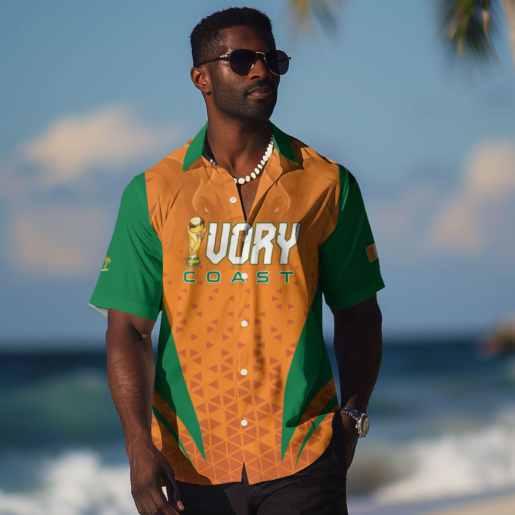 Custom Ivory Coast 2026 World Football Hawaiian Shirt Elephants Go Champions