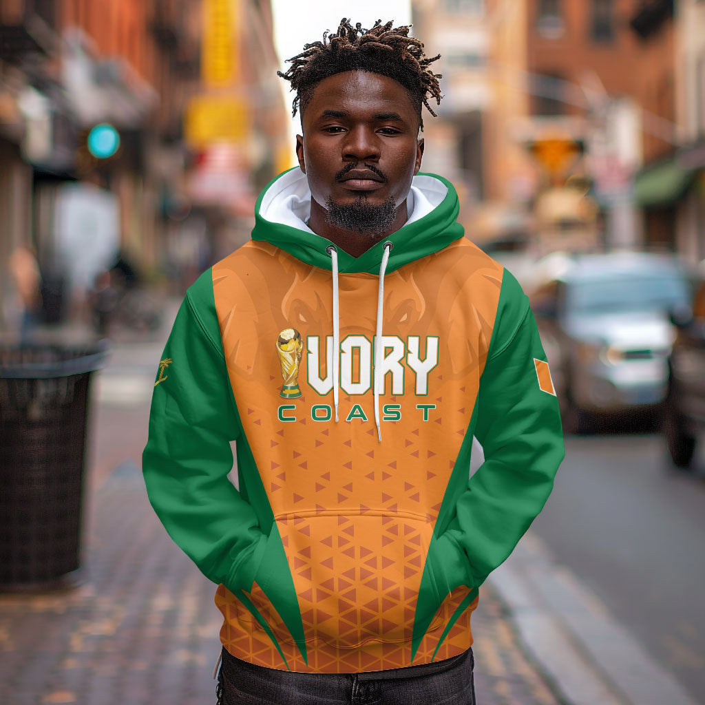 Custom Ivory Coast 2026 World Football Hoodie Elephants Go Champions