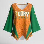 Custom Ivory Coast 2026 World Football Kimono Sleeve Blouse Elephants Go Champions