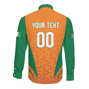 Custom Ivory Coast 2026 World Football Long Sleeve Button Shirt Elephants Go Champions