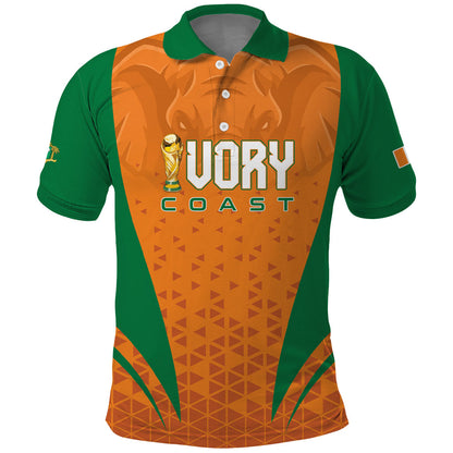 Custom Ivory Coast 2026 World Football Polo Shirt Elephants Go Champions