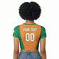 Custom Ivory Coast 2026 World Football Raglan Cropped T shirt Elephants Go Champions