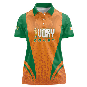 Custom Ivory Coast 2026 World Football Women Polo Shirt Elephants Go Champions