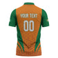 Custom Ivory Coast 2026 World Football Zipper Polo Shirt Elephants Go Champions