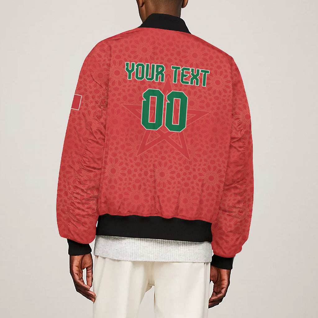 Custom Morocco 2026 World Football Bomber Jacket Atlas Lions Go Champions