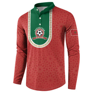 Custom Morocco 2026 World Football Button Sweatshirt Atlas Lions Go Champions