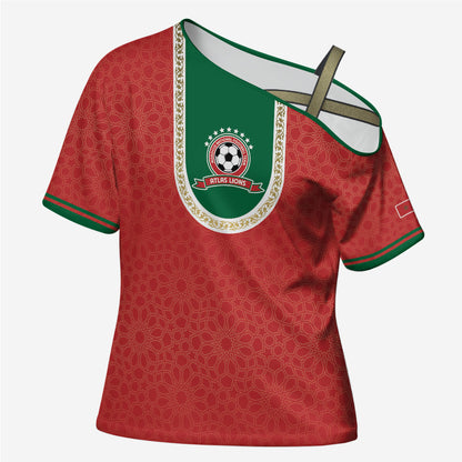 Custom Morocco 2026 World Football Cross Shoulder Shirt Atlas Lions Go Champions