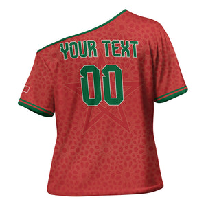 Custom Morocco 2026 World Football Cross Shoulder Shirt Atlas Lions Go Champions