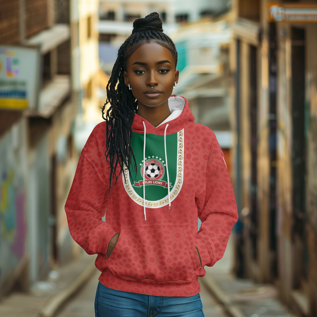 Custom Morocco 2026 World Football Hoodie Atlas Lions Go Champions