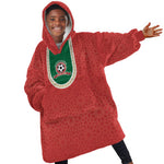 Custom Morocco 2026 World Football Kid Wearable Blanket Hoodie Atlas Lions Go Champions