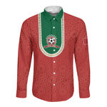 Custom Morocco 2026 World Football Long Sleeve Button Shirt Atlas Lions Go Champions
