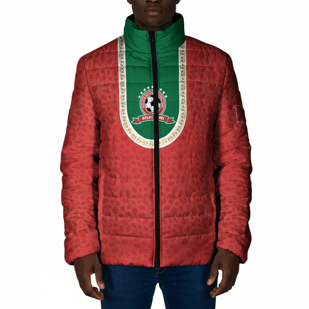 Custom Morocco 2026 World Football Padded Jacket Atlas Lions Go Champions
