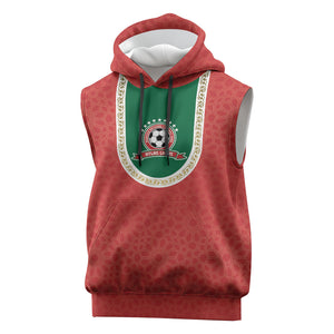 Custom Morocco 2026 World Football Sleeveless Hoodie Atlas Lions Go Champions