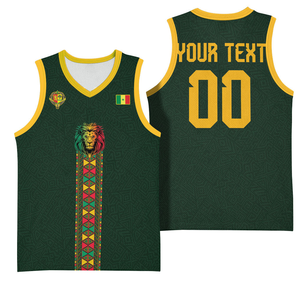 Custom Senegal 2026 World Football Basketball Jersey Lions of Teranga Go Champions