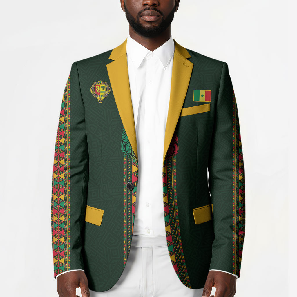 Custom Senegal 2026 World Football Blazer Lions of Teranga Go Champions
