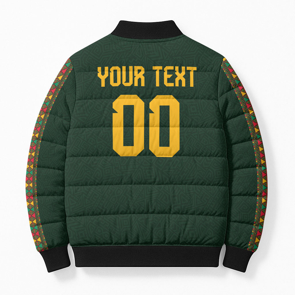 Custom Senegal 2026 World Football Bomber Puffer Jacket Lions of Teranga Go Champions