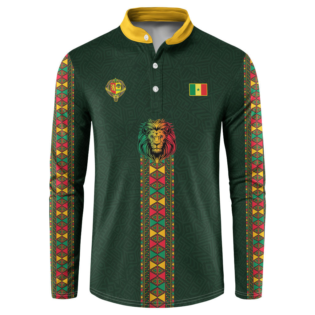 Custom Senegal 2026 World Football Button Sweatshirt Lions of Teranga Go Champions