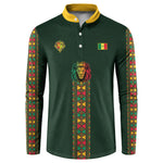 Custom Senegal 2026 World Football Button Sweatshirt Lions of Teranga Go Champions