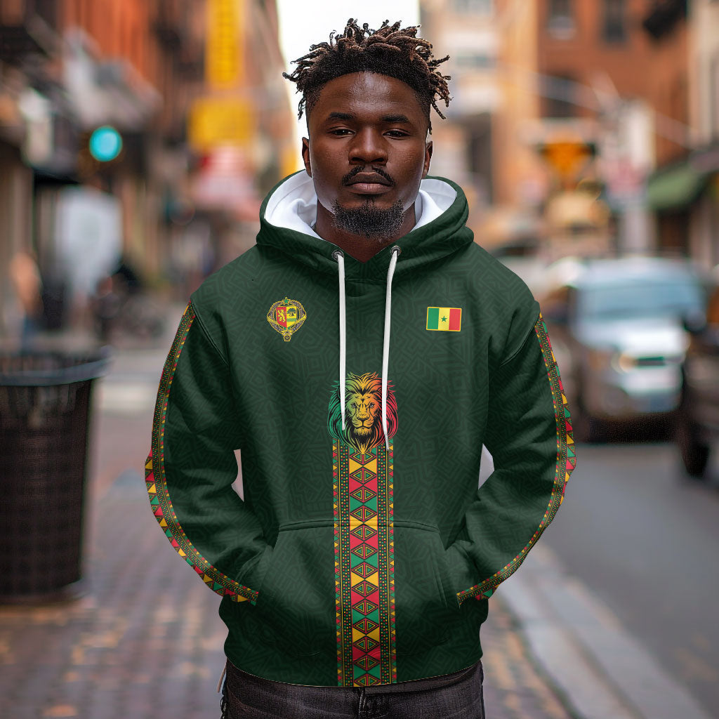 Custom Senegal 2026 World Football Hoodie Lions of Teranga Go Champions