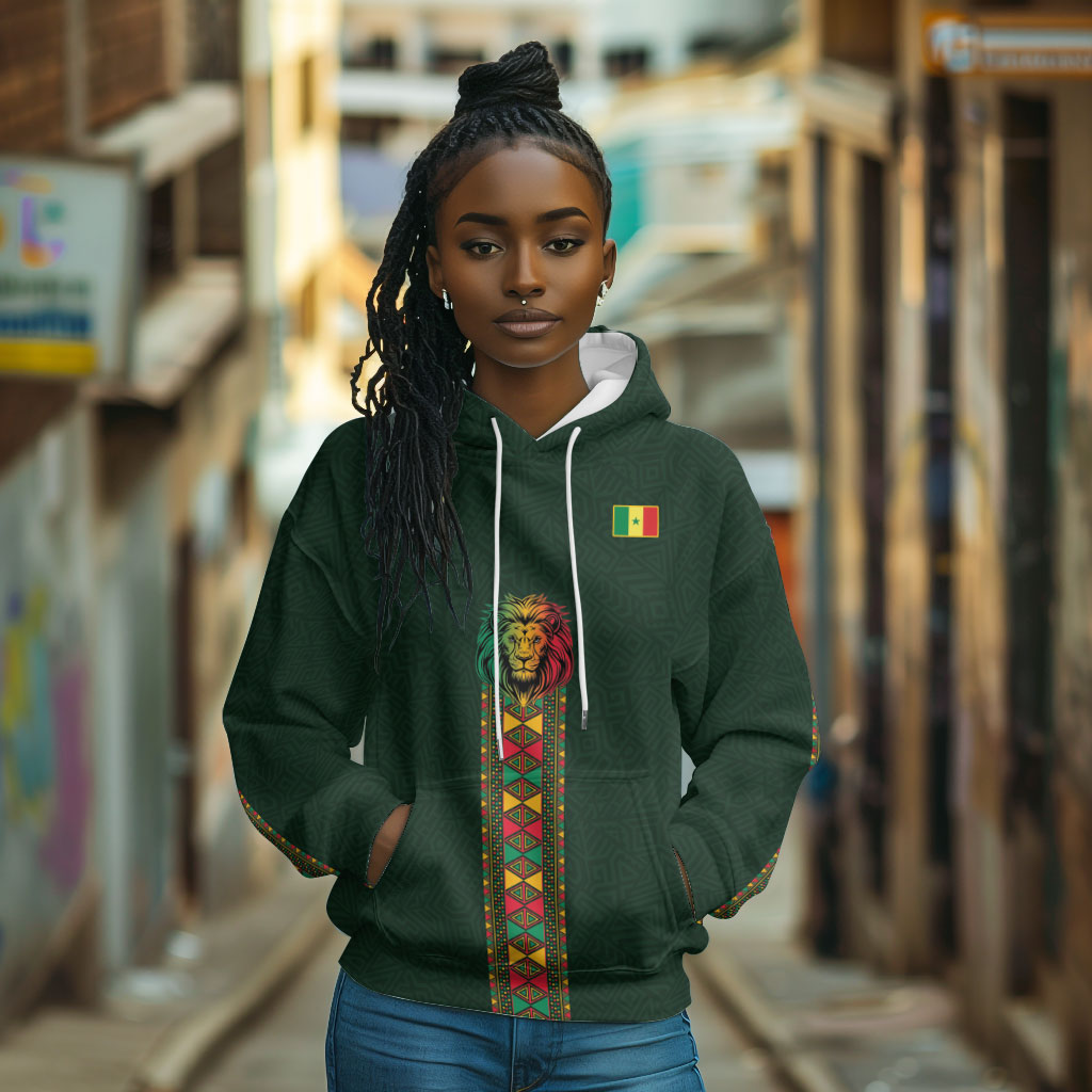 Custom Senegal 2026 World Football Hoodie Lions of Teranga Go Champions