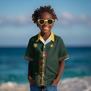 Custom Senegal 2026 World Football Kid Hawaiian Shirt Lions of Teranga Go Champions