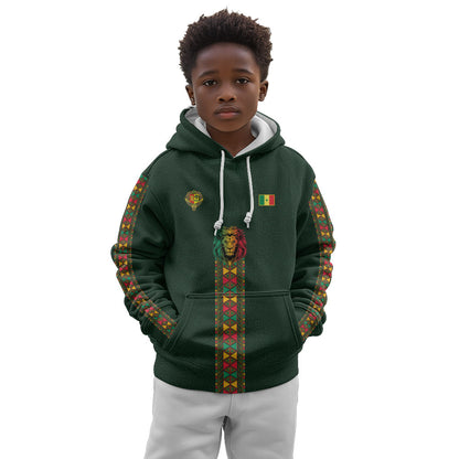 Custom Senegal 2026 World Football Kid Hoodie Lions of Teranga Go Champions