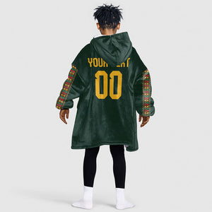 Custom Senegal 2026 World Football Kid Wearable Blanket Hoodie Lions of Teranga Go Champions