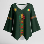 Custom Senegal 2026 World Football Kimono Sleeve Blouse Lions of Teranga Go Champions