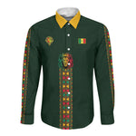 Custom Senegal 2026 World Football Long Sleeve Button Shirt Lions of Teranga Go Champions