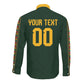 Custom Senegal 2026 World Football Long Sleeve Button Shirt Lions of Teranga Go Champions
