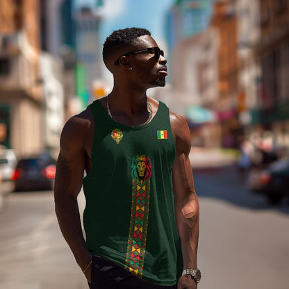 Custom Senegal 2026 World Football Men Tank Top Lions of Teranga Go Champions