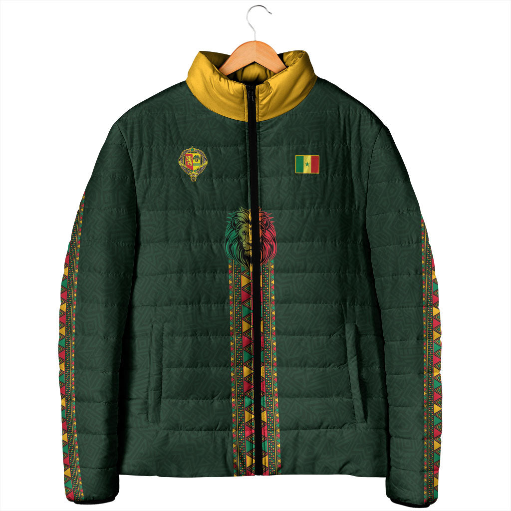 Custom Senegal 2026 World Football Padded Jacket Lions of Teranga Go Champions