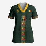 Custom Senegal 2026 World Football Scrub Top Lions of Teranga Go Champions