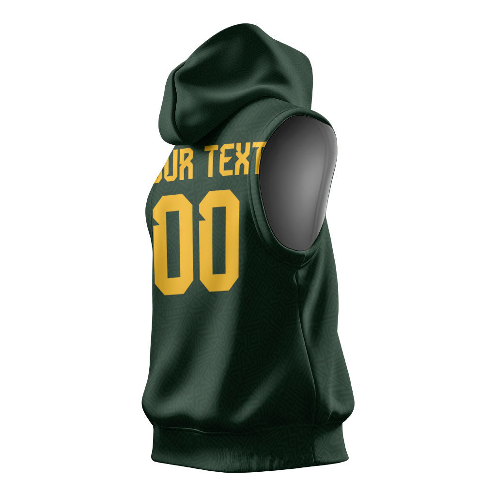 Custom Senegal 2026 World Football Sleeveless Hoodie Lions of Teranga Go Champions