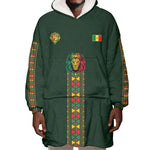 Custom Senegal 2026 World Football Wearable Blanket Hoodie Lions of Teranga Go Champions