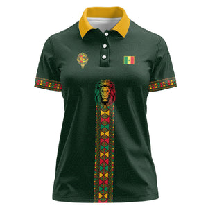 Custom Senegal 2026 World Football Women Polo Shirt Lions of Teranga Go Champions