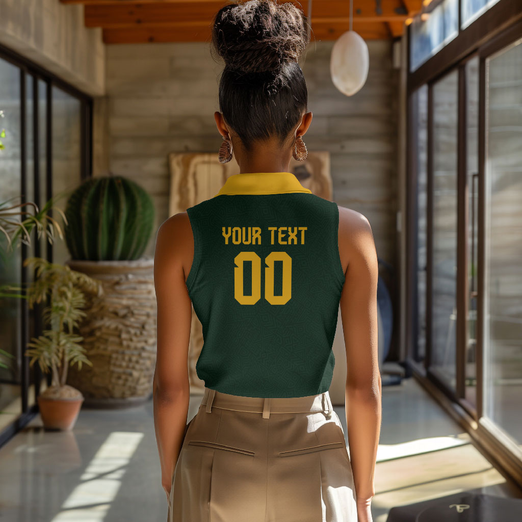 Custom Senegal 2026 World Football Women Sleeveless Polo Shirt Lions of Teranga Go Champions