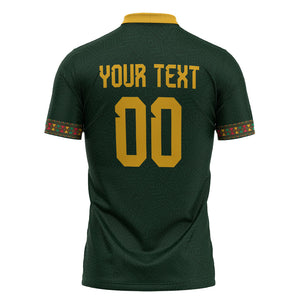 Custom Senegal 2026 World Football Zipper Polo Shirt Lions of Teranga Go Champions