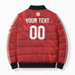 Custom Tunisia 2026 World Football Bomber Puffer Jacket Eagles of Carthage Go Champions