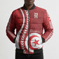 Custom Tunisia 2026 World Football Bomber Puffer Jacket Eagles of Carthage Go Champions