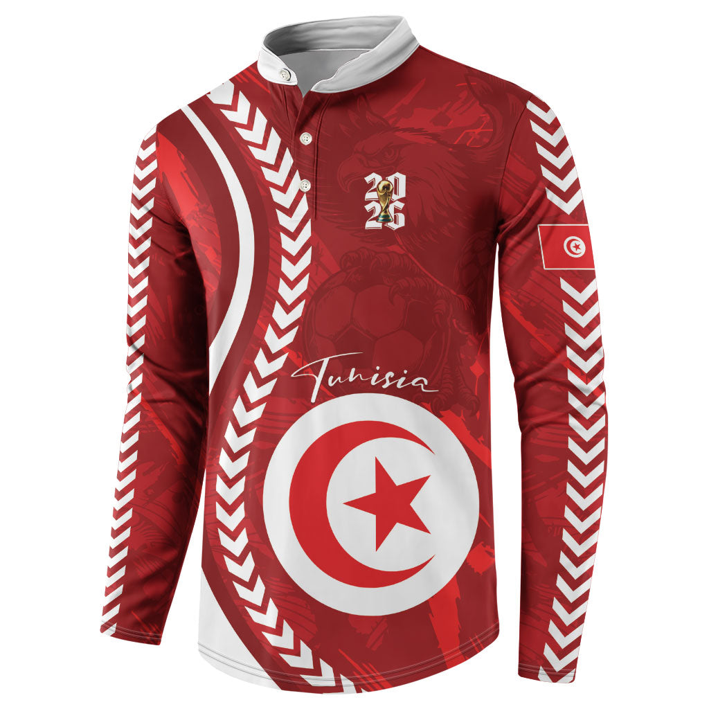 Custom Tunisia 2026 World Football Button Sweatshirt Eagles of Carthage Go Champions