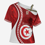 Custom Tunisia 2026 World Football Cross Shoulder Shirt Eagles of Carthage Go Champions