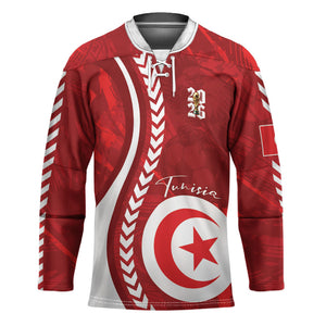Custom Tunisia 2026 World Football Hockey Jersey Eagles of Carthage Go Champions
