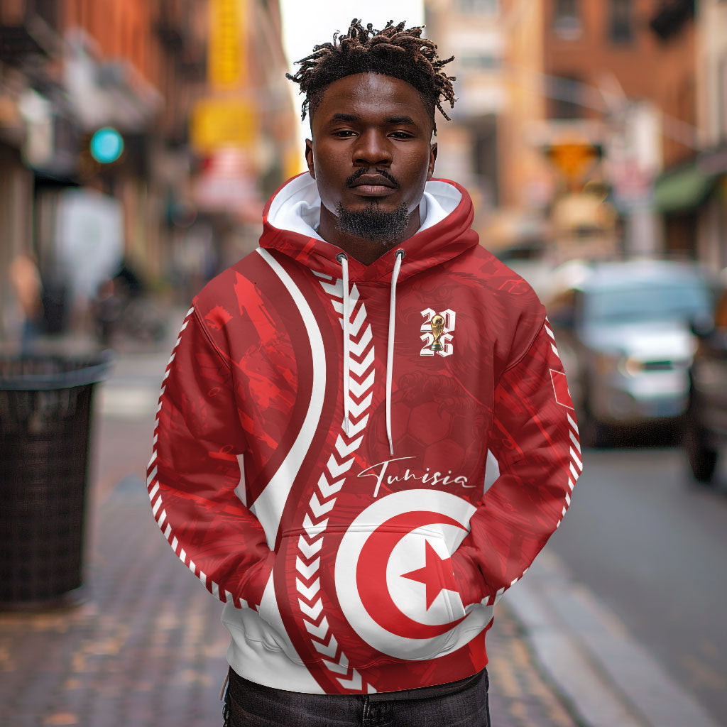 Custom Tunisia 2026 World Football Hoodie Eagles of Carthage Go Champions