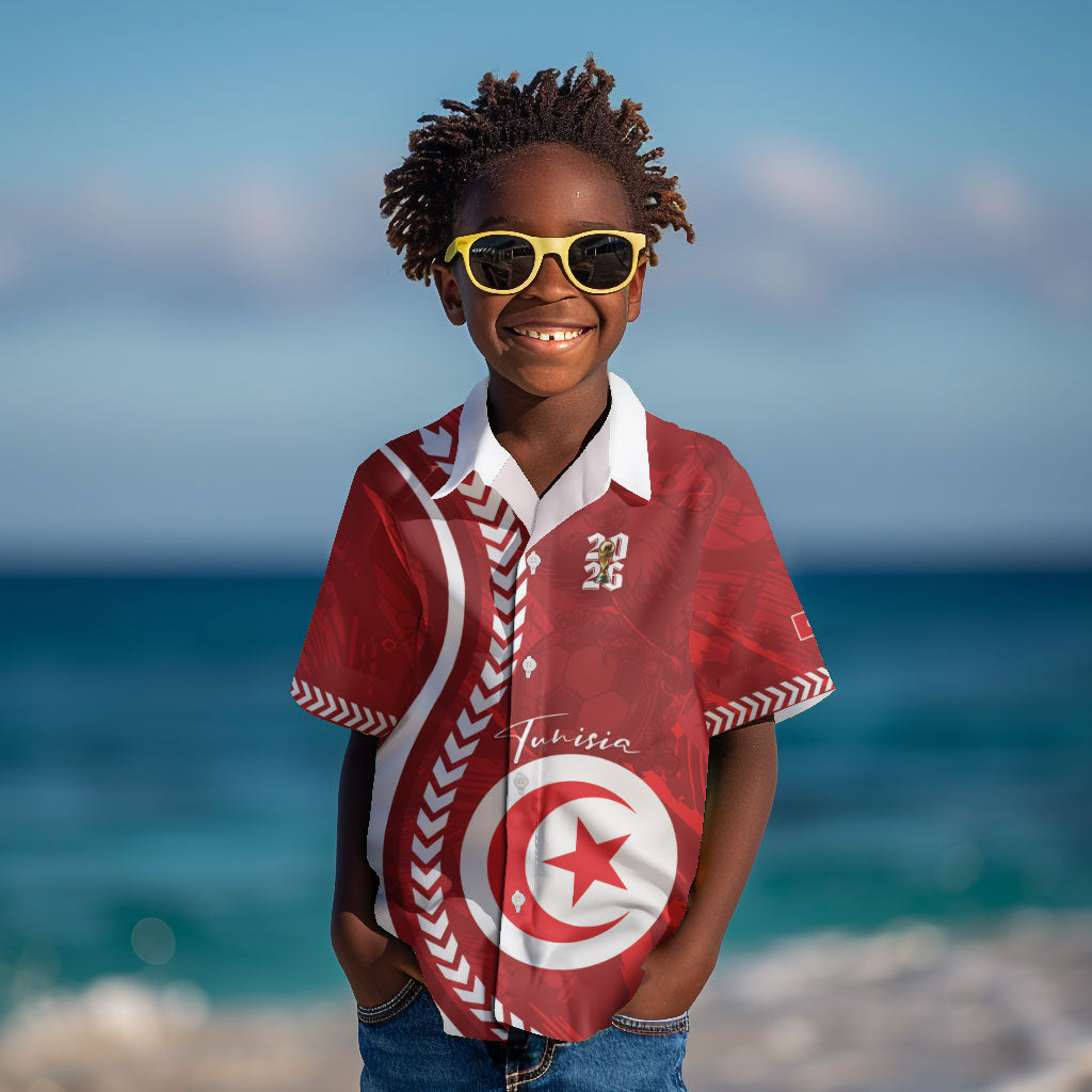 Custom Tunisia 2026 World Football Kid Hawaiian Shirt Eagles of Carthage Go Champions