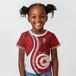 Custom Tunisia 2026 World Football Kid T shirt Eagles of Carthage Go Champions