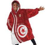 Custom Tunisia 2026 World Football Kid Wearable Blanket Hoodie Eagles of Carthage Go Champions