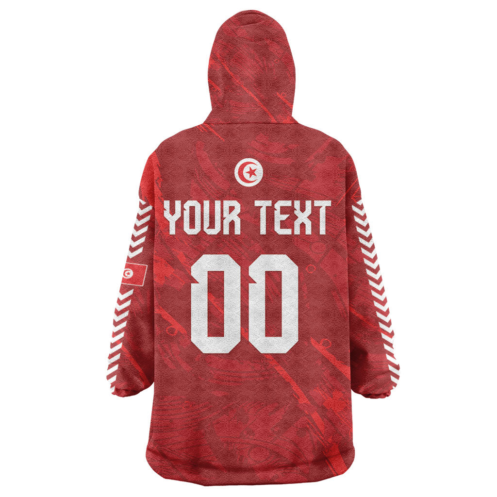 Custom Tunisia 2026 World Football Kid Wearable Blanket Hoodie Eagles of Carthage Go Champions