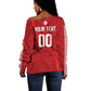 Custom Tunisia 2026 World Football Off Shoulder Sweater Eagles of Carthage Go Champions