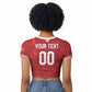 Custom Tunisia 2026 World Football Raglan Cropped T shirt Eagles of Carthage Go Champions